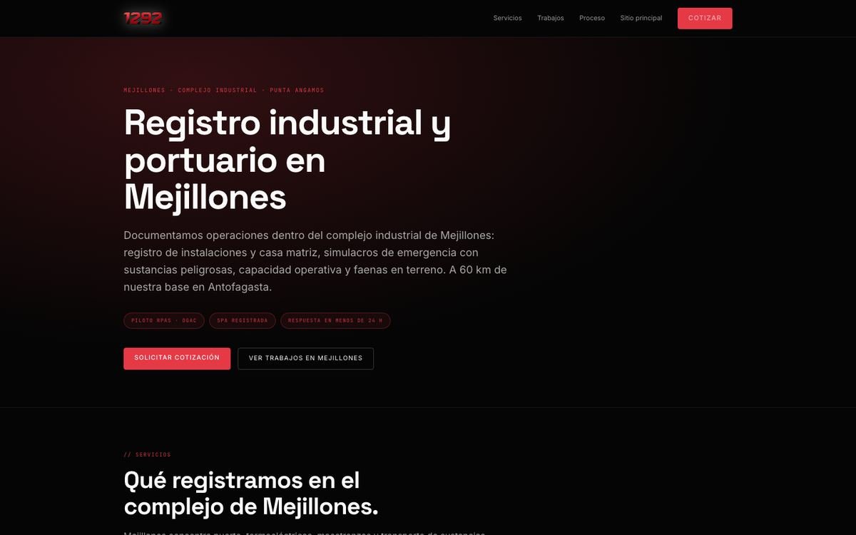 Registro industrial y portuario en Mejillones