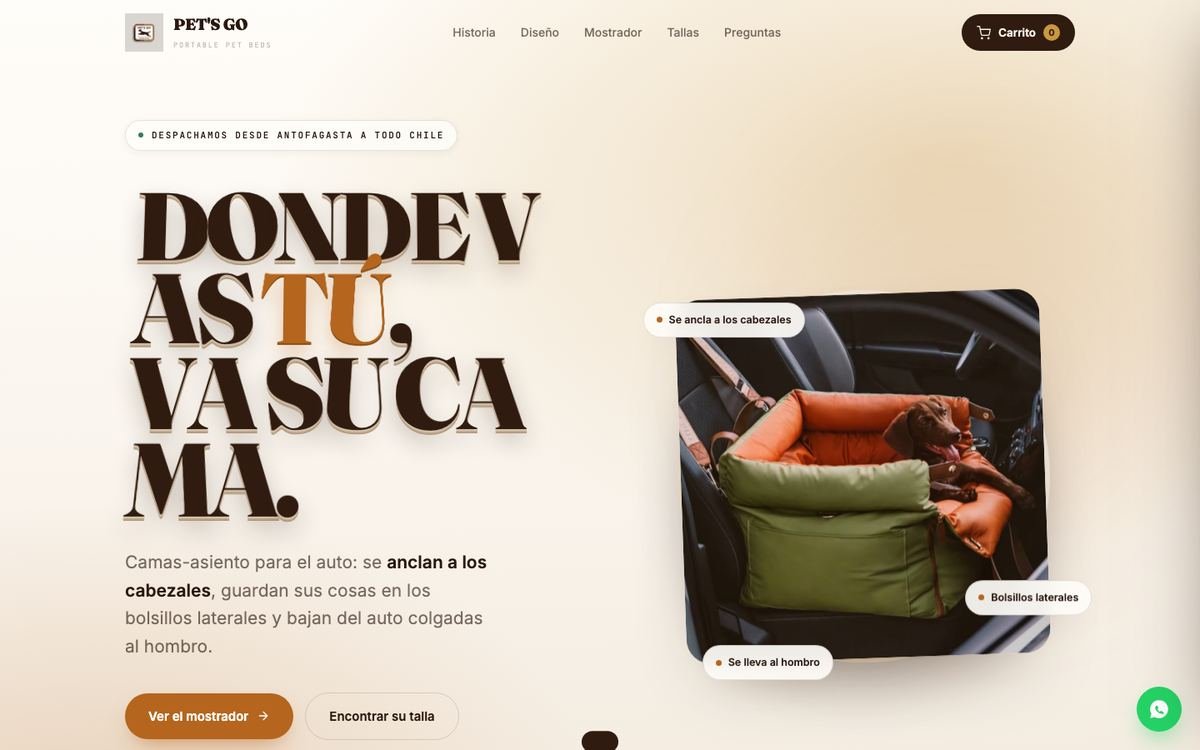 Pet's Go · camas de auto para perros